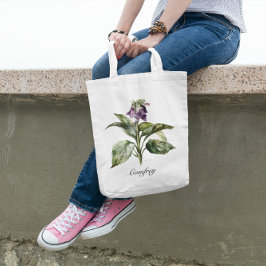 Bolso De Tela Serene Watercolor Comfrey, personalizado