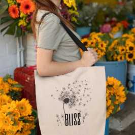 Bolso De Tela Serenidad de Diente de León Dichoso con Estilo