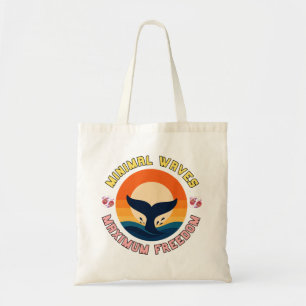 Bolso De Tela Serenidad de la cola de ballena al atardecer