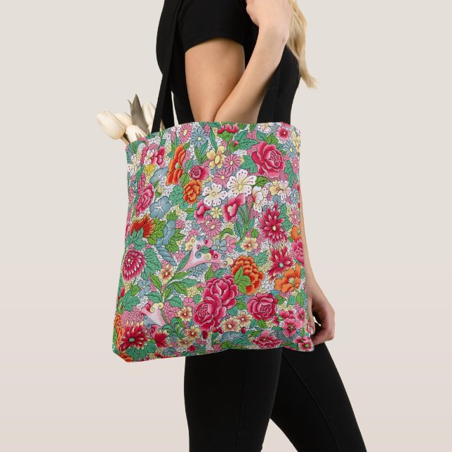 Bolso De Tela Serenidad del Tapiz Floral (Detalle)