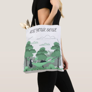 Bolso De Tela Serenidad en las páginas