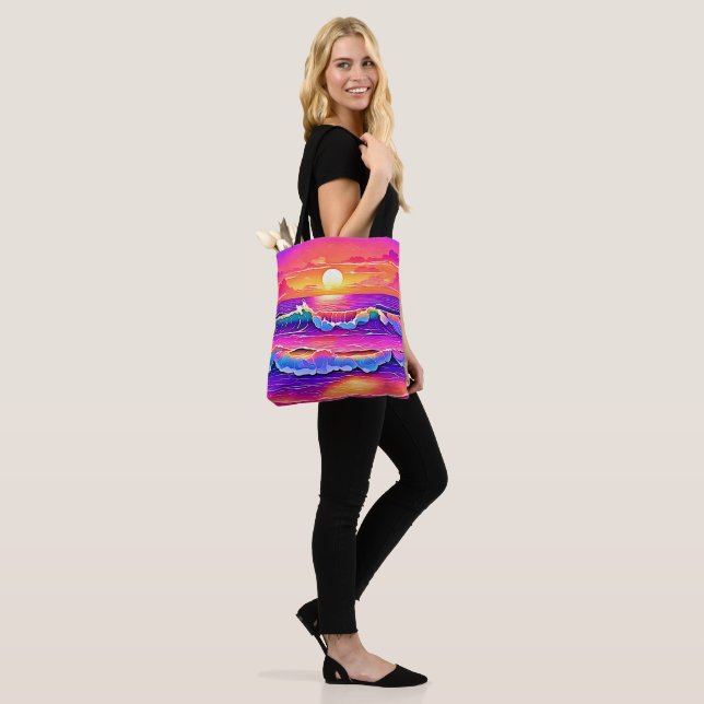 Bolso De Tela Serenidad Retro Wave Sunset (Puesto)
