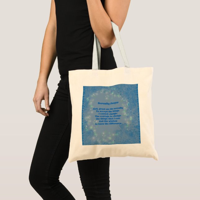 Bolso De Tela Serenity Prayer Hearts Inspirador (Anverso (producto))