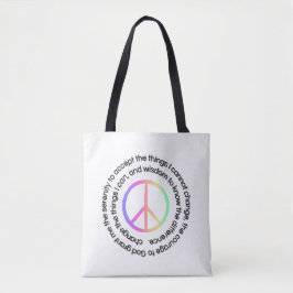 Bolso De Tela Serenity Prayer Tote Bag Sober Life
