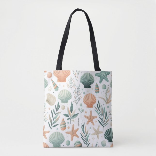 Bolso De Tela Sereno Vida Marina (Anverso)