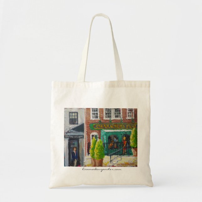 Bolso De Tela Serie de los bistros del Pub de los caracteres (Frente)