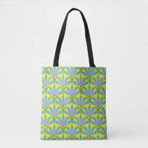 Bolso De Tela Serie floral retro amarilla
