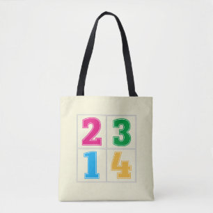 Bolso De Tela Serie numérica 1234