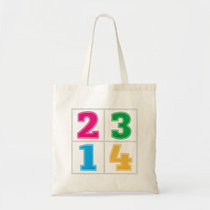 Bolso De Tela Serie numérica 1234