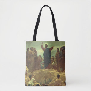 Bolso De Tela Sermón de la Montaña de Jesucristo, Religión Vinta