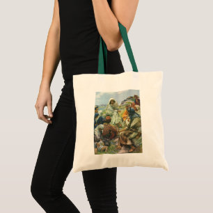 Bolso De Tela Sermón de la Montaña de Jesucristo, Religión Vinta
