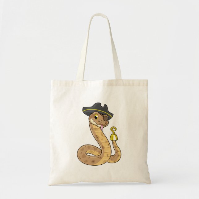 Bolso De Tela Serpiente como pirata con parche de manos y ojos g (Frente)