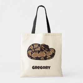 Bolso De Tela Serpiente de Ball Python, marrón y tan personaliza