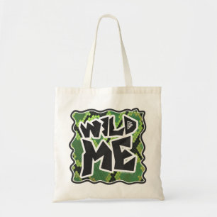 Bolso De Tela Serpiente Me Estampado Negro y Verde Salvaje