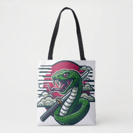 Bolso De Tela Serpiente verde