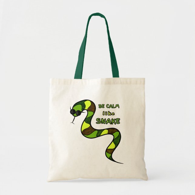 Bolso De Tela Serpiente verde (Frente)