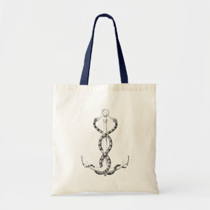 Bolso De Tela Serpientes náuticas del ancla