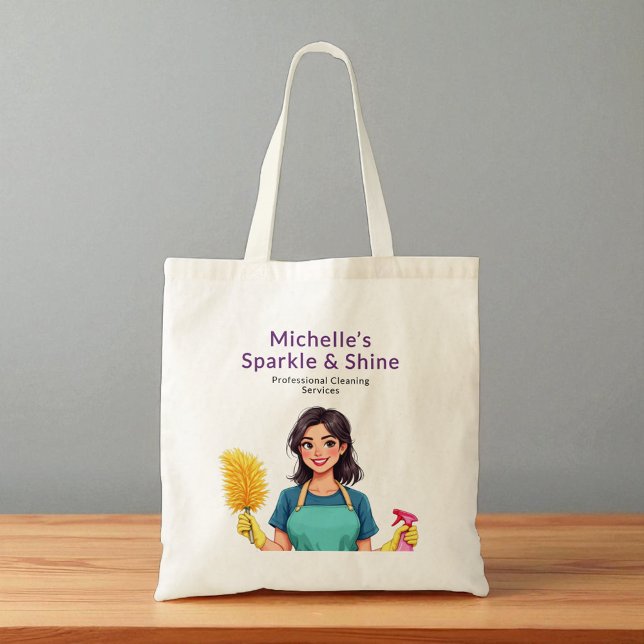 Bolso De Tela Servicio de limpieza de casas Mujer moderna Rosa (Subido por el creador)