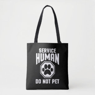 Bolso De Tela Servicio Diseño Humano No Acariciar Cita Divertida