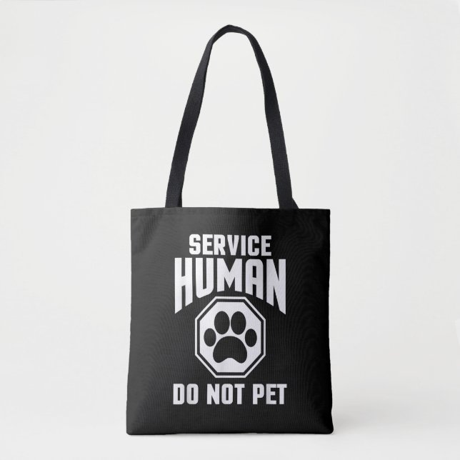 Bolso De Tela Servicio Diseño Humano No Acariciar Cita Divertida (Anverso)