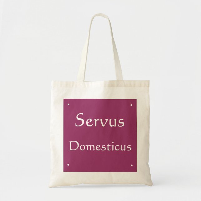 Bolso De Tela Servus Domesticus (Frente)