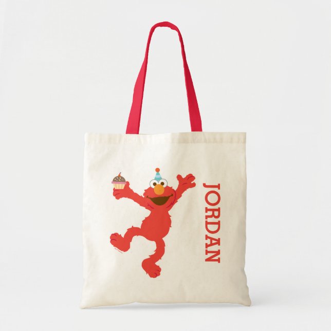 Bolso De Tela Sesame Street | Elmo - Cupcake & Confetti Birthday (Frente)