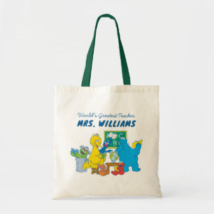 Bolso De Tela Sesame Street   World's Greatest Teacher