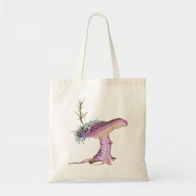 Bolso De Tela Seta de Acuarela Caprichosa (Frente)