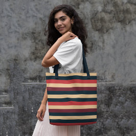 Bolso De Tela Setenties Stripes
