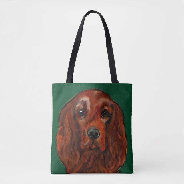 Bolso De Tela Setter Rojo Irlandés   (Anverso)