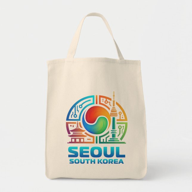 Bolso De Tela Seúl Corea del Sur (Frente)
