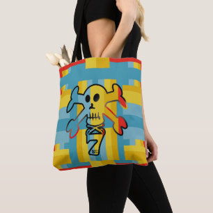 BOLSO DE TELA SEVEN SKULL BY MASANSER PIXELAT