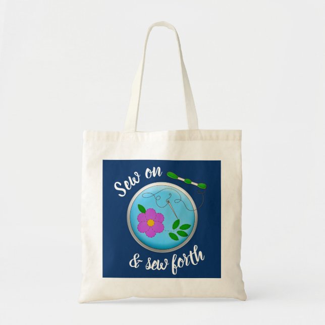 Bolso De Tela Sew on and Sew Forth Embroidery Picture (Frente)
