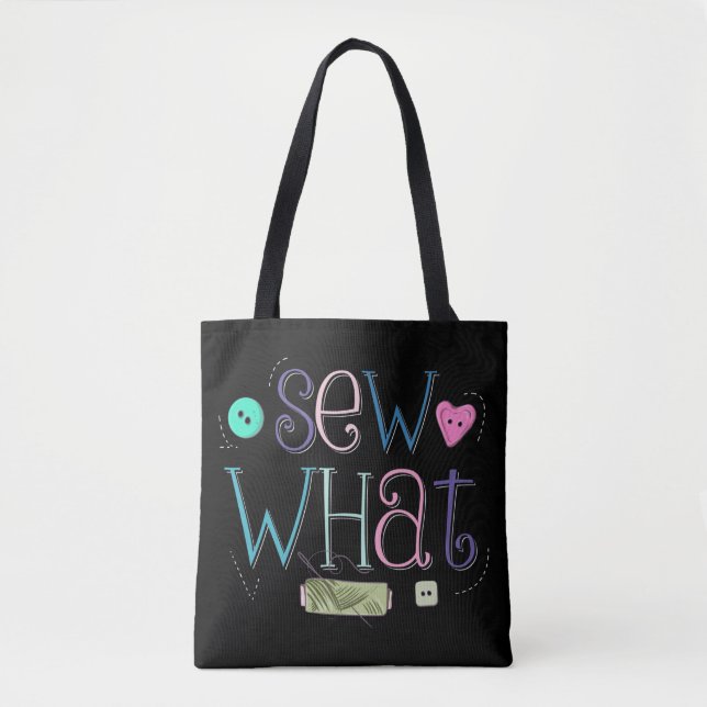 Bolso De Tela Sew Sew What (Anverso)