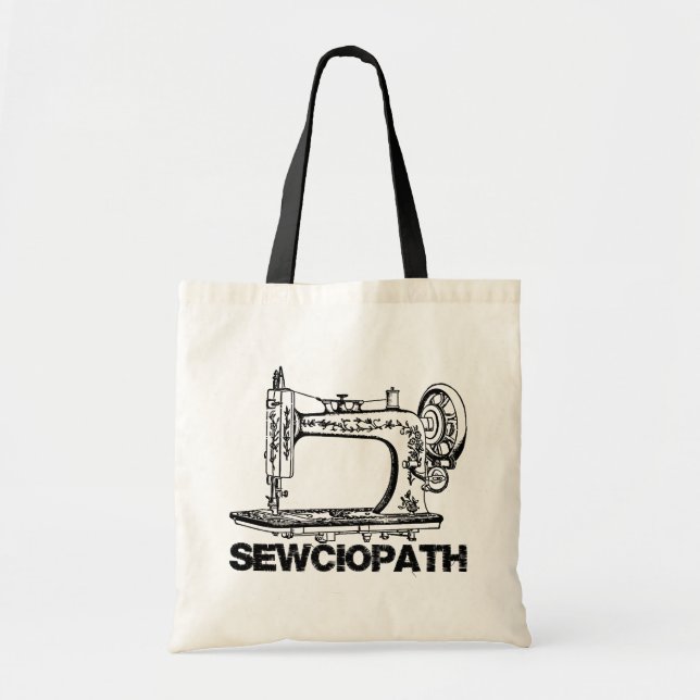 Bolso De Tela Sewciopath Sewing Keeps Me Mended Fun (Frente)