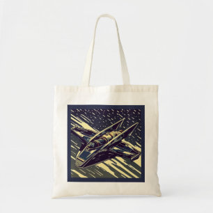 Bolso De Tela SF - Anime Starfighter Woodcut 4