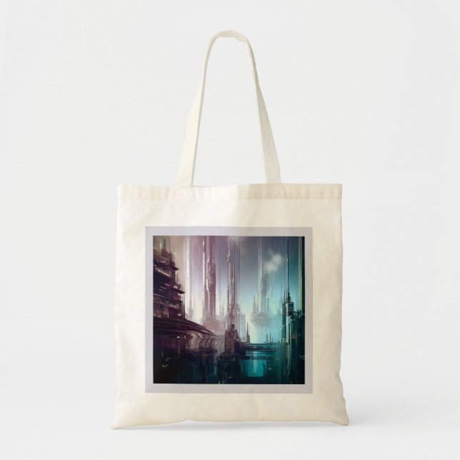 Bolso De Tela SF Ciudad futurista 2 (Frente)