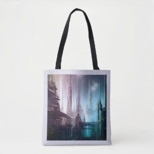 Bolso De Tela SF Ciudad futurista 2