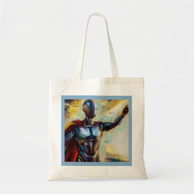 Bolso De Tela SF - Héroe de Inteligencia Artificial 4 (Frente)