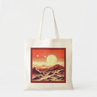 Bolso De Tela SF Mars Landscape Woodcut 2