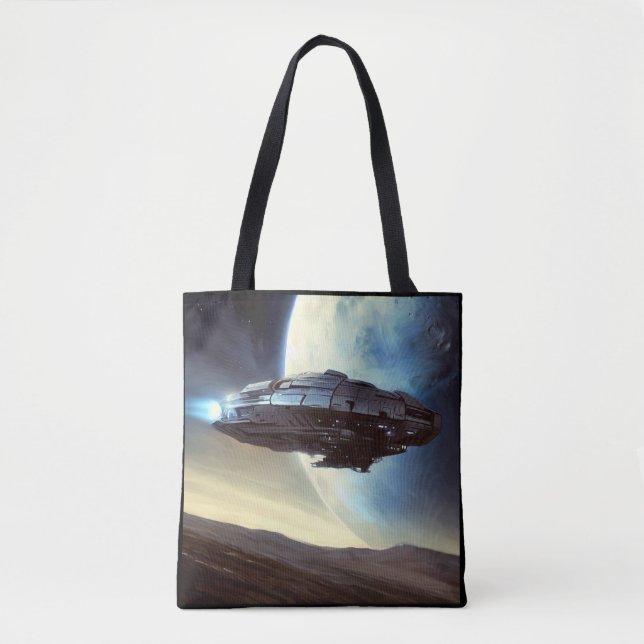 Bolso De Tela SF Orbiting Spaceship 2 (Anverso)