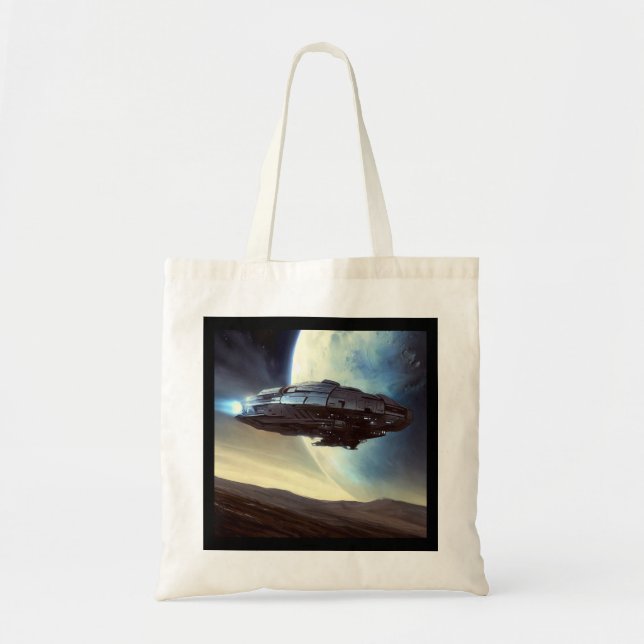 Bolso De Tela SF Orbiting Spaceship 2 (Frente)