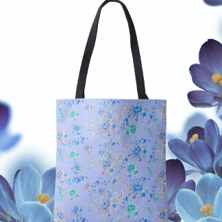 Bolso De Tela Shabby Chic Blue Floral