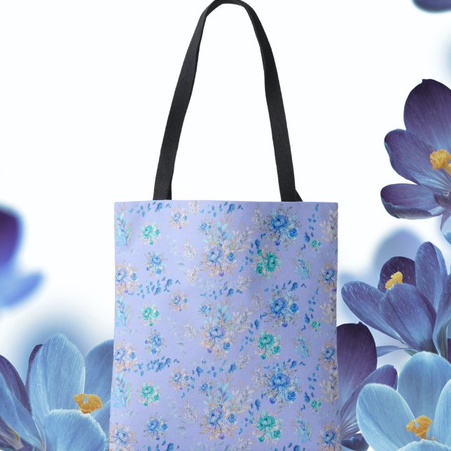 Bolso De Tela Shabby Chic Blue Floral (Subido por el creador)