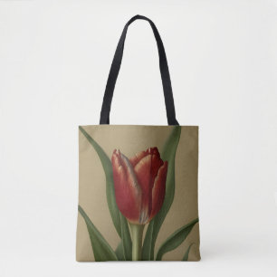 Bolso De Tela Shabby Chic Lovely Red Tulip