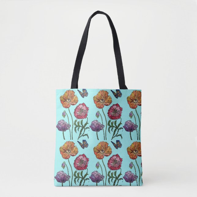 Bolso De Tela Shabby Poppy Tote Bag (Anverso)
