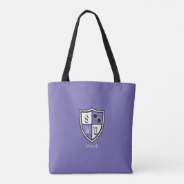 Bolso De Tela Shady University Alum grado periwinkle personaliza