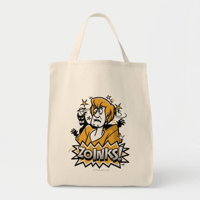 Bolso De Tela Shaggy "¡Zoinks!" Gráfico de semitono (Frente)