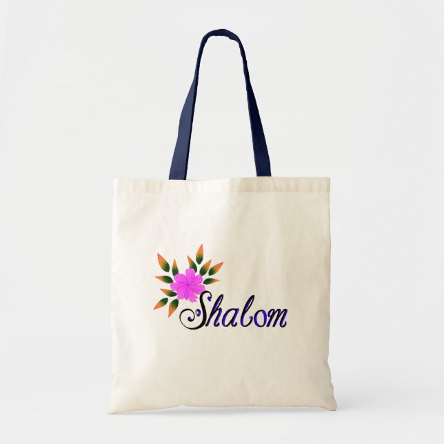 Bolso De Tela Shalom Floral (Frente)