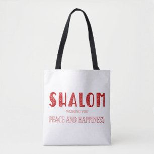 Bolso De Tela SHALOM Paz Y Felicidad